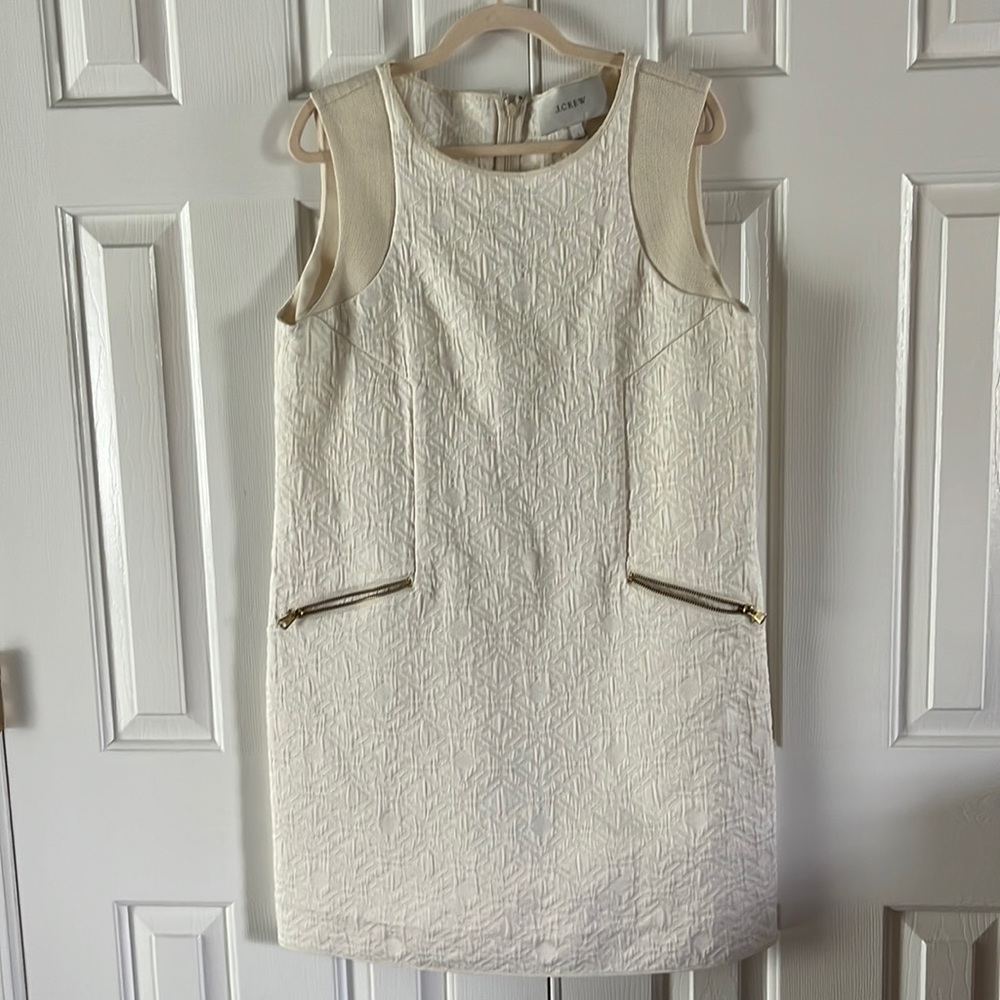 Jcrew size L cream shift dress